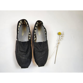 Toms dark grey/charcoal slip on shoes size 11 Dear Little Panko preloved second hand clothes 6