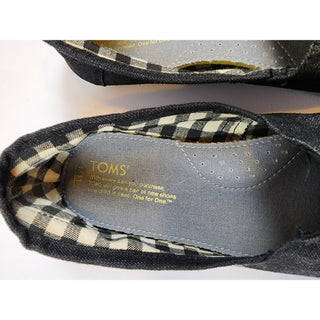 Toms dark grey/charcoal slip on shoes size 11 Dear Little Panko preloved second hand clothes 7