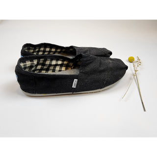 Toms dark grey/charcoal slip on shoes size 11 Dear Little Panko preloved second hand clothes 8