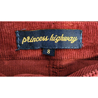 Princess Highway plum red thin cord skirt with pockets size 8 preloved 9 Dear Little Panko