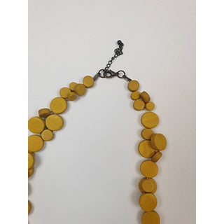 Elk yellow wooden beaded necklace Elk preloved second hand clothes 3