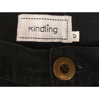 Kindling black cord pants with contrasting metal button size 12 (small fit, best fits 10) Kindling preloved second hand clothes 6