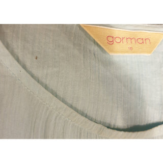 Gorman blue cotton oversize long sleeve top size 10 Gorman preloved second hand clothes 10