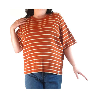 Lucy & Yak orange and cream striped top size 3XL Lucy & Yak preloved second hand clothes 1