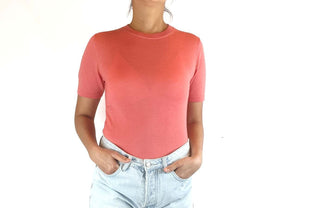 McIntyre coral 100% wool top size M, fits 10 McIntyre Merino preloved second hand clothes 5