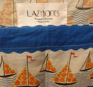 Lazybones sailing ship print top size L Lazybones preloved second hand clothes 8