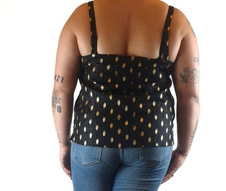 Little Lies black party singlet with gold polka dots size 14 Little Lies preloved second hand clothes 6