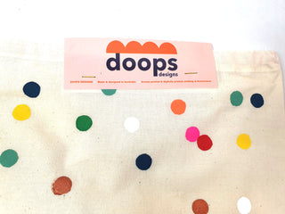 Doops polka dot draw string bag Doops preloved secondhand 3