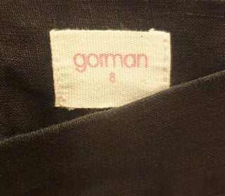 Gorman black linen skirt size 8, fits AU6 Gorman preloved second hand clothes 8