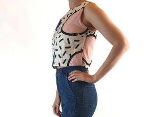 Gorman x Walala cropped unique print sleeveless top size 6 Gorman preloved second hand clothes 4