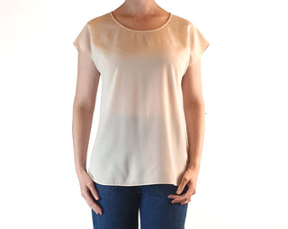 Elk preloved pink semi-sheer top with cap sleeves size XS (best fits size Elk preloved second hand clothes 3