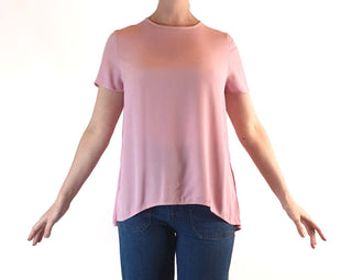 Mister Zimi preowned pink tee shirt top with cute back peek-a-boo size 6 Mister Zimi preloved second hand clothes 1