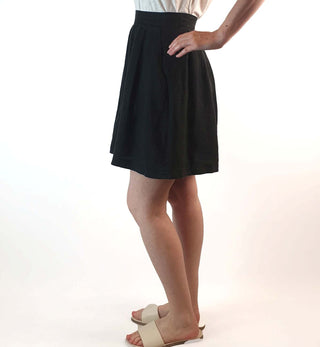 Gorman black linen skirt size 8, fits AU6 Gorman preloved second hand clothes 6