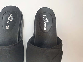 Koi Footwear black vegan friendly slide on sandals size 39 Koi Footwear preloved second hand clothes 3