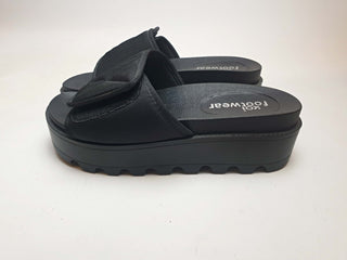 Koi Footwear black vegan friendly slide on sandals size 39 Koi Footwear preloved second hand clothes 7