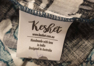 Keshet unique print oversize shirt size SM, best fits AU12 Keshet preloved second hand clothes 10