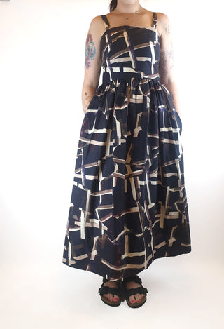 Cos unique print sleeveless maxi dress size 40 (best fits 12-14) Cos preloved second hand clothes 4