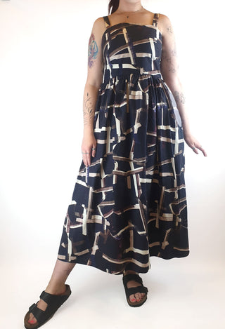 Cos unique print sleeveless maxi dress size 40 (best fits 12-14) Cos preloved second hand clothes 2