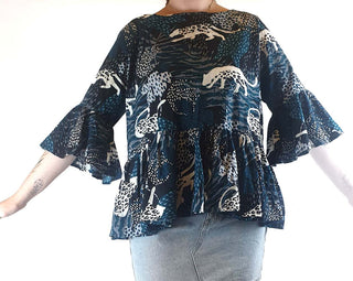 Keshet unique print oversize shirt size SM, best fits AU12 Keshet preloved second hand clothes 2