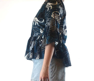 Keshet unique print oversize shirt size SM, best fits AU12 Keshet preloved second hand clothes 6