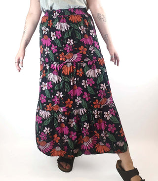 Goldenpoint floral maxi skirt size M/AU12 Goldenpoint preloved second hand clothes 1