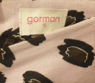 Gorman pink animal print mini skirt size 10 Gorman preloved second hand clothes 10