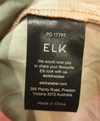 Elk silky feel striped sleeveless top size 10 (as new with tags) Elk preloved second hand clothes 12
