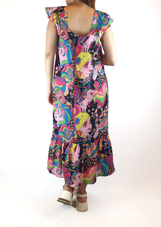 Little Party Dress psychedelic print dress size 10 Princess Highway preloved second hand clothes 8