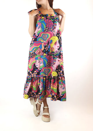 Little Party Dress psychedelic print dress size 10 Princess Highway preloved second hand clothes 4