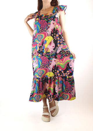 Little Party Dress psychedelic print dress size 10 Princess Highway preloved second hand clothes 5