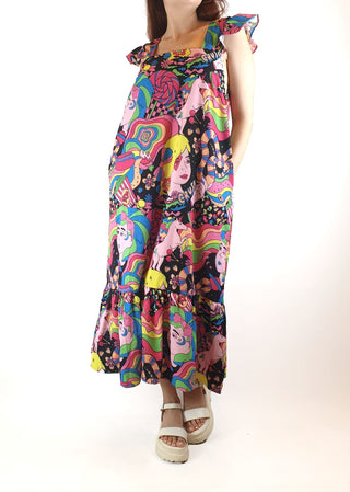 Little Party Dress psychedelic print dress size 10 Princess Highway preloved second hand clothes 2