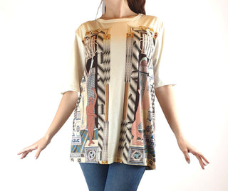 Gorman x Jess Johnson Egyptian-inspired print tee shirt top size 10 Gorman preloved second hand clothes 2