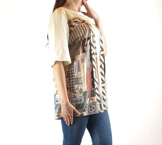 Gorman x Jess Johnson Egyptian-inspired print tee shirt top size 10 Gorman preloved second hand clothes 4