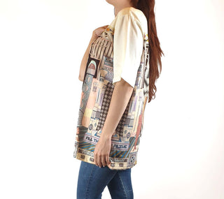 Gorman x Jess Johnson Egyptian-inspired print tee shirt top size 10 Gorman preloved second hand clothes 6