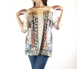 Gorman x Jess Johnson Egyptian-inspired print tee shirt top size 10 Gorman preloved second hand clothes 1