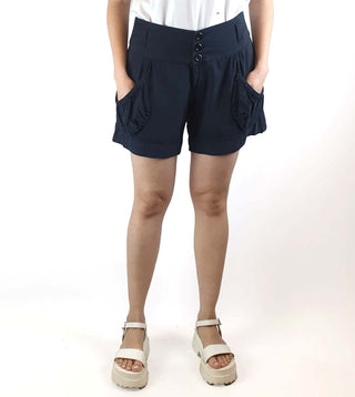 Gorman navy shorts with front elasticised pockets size S (best fits 10) Gorman preloved second hand clothes 3