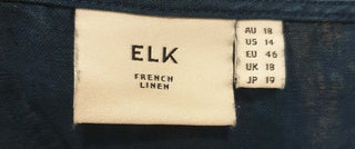 Elk deep blue 100% linen dress size 18 Elk preloved second hand clothes 9