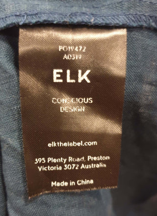 Elk deep blue 100% linen dress size 18 Elk preloved second hand clothes 10
