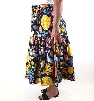 Obus sea themed print wrap skirt size 16 (as new with tags) Obus preloved second hand clothes 6