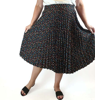 Review black confetti print skirt size 16 Review preloved second hand clothes 2