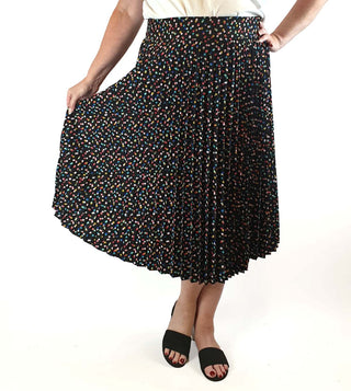 Review black confetti print skirt size 16 Review preloved second hand clothes 4