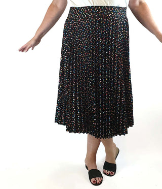 Review black confetti print skirt size 16 Review preloved second hand clothes 1