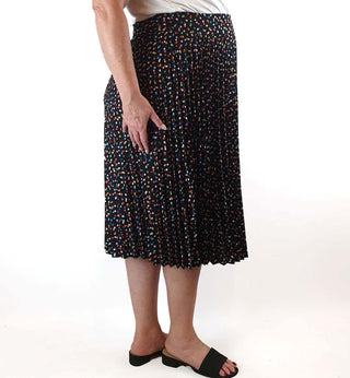 Review black confetti print skirt size 16 Review preloved second hand clothes 5