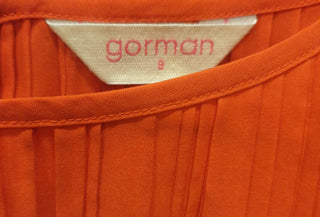 Gorman cropped red sleeveless pleated top size 8 Gorman preloved second hand clothes 5