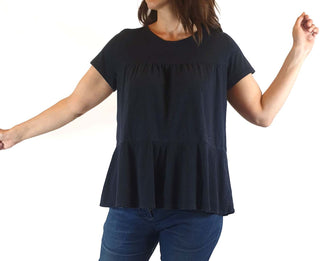 Elm dark navy tee shirt top size 8 Dear Little Panko preloved second hand clothes 4