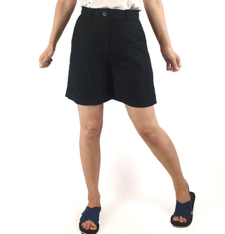 Obus black linen shorts with pockets size 1 (best fits size 8) Obus preloved second hand clothes 2