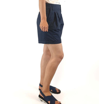 Gorman navy pleated shorts size 8 Gorman preloved second hand clothes 6