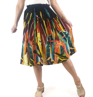 Gorman silk mix vibrant print skirt size 8 Gorman preloved second hand clothes 1