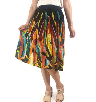 Gorman silk mix vibrant print skirt size 8 Gorman preloved second hand clothes 4