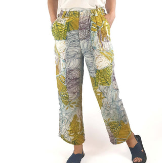 Gorman + Mangkaja linen print wide leg pants size 8 Gorman preloved second hand clothes 1